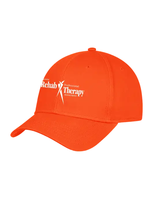 Orange Structured Cap Hook & Loop w/Sports Rehab Logo