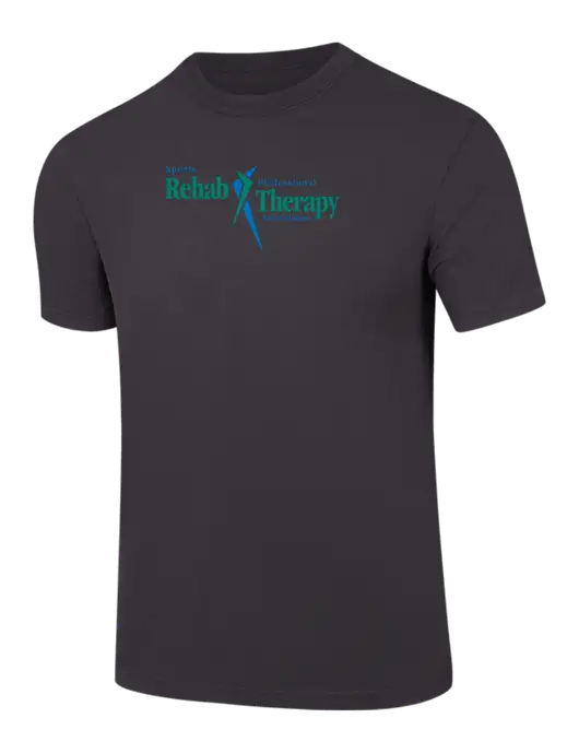Comfort Colors 6.1 oz Dark Grey Heavyweight Ring Spun T-Shirt w/Sports Rehab Logo
