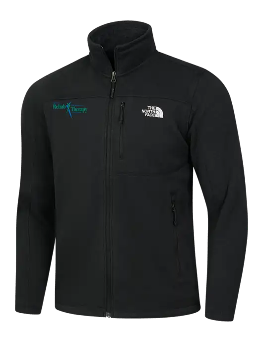 North Face Black Heather Sweater Fleece Jacket w/Sports Rehab Logo