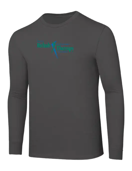 Seriously Soft Dark Grey Long Sleeve T-Shirt w/Sports Rehab Logo