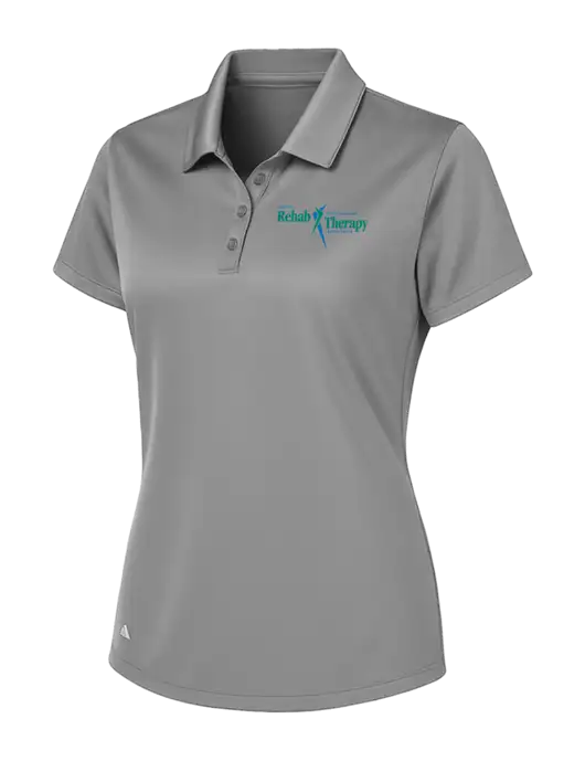 Adidas Light Grey Womens Basic Sport Polo w/Sports Rehab Logo
