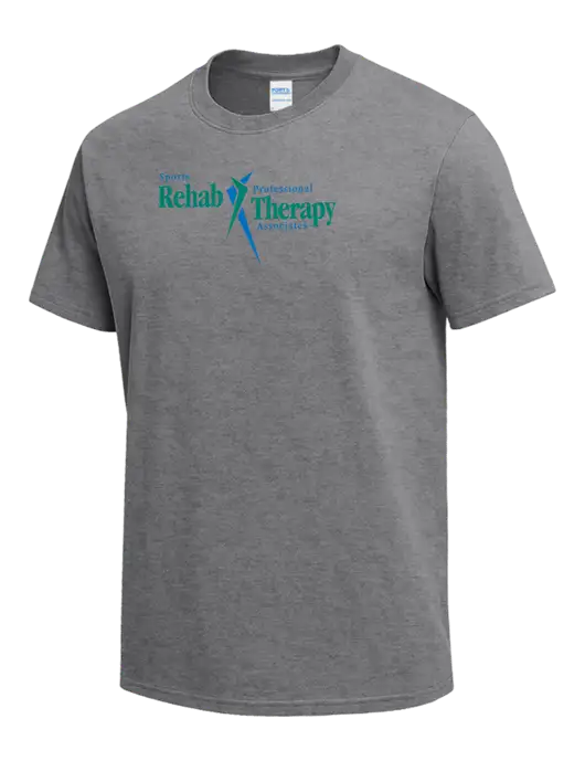 Medium Grey Heather Heavyweight 6.1 oz T-Shirt w/Sports Rehab Logo