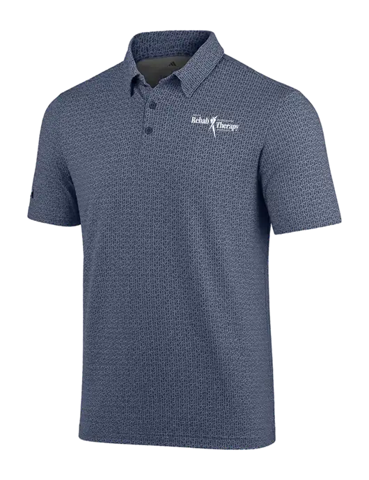 Adidas Light Navy Printed Blend Polo w/Sports Rehab Logo