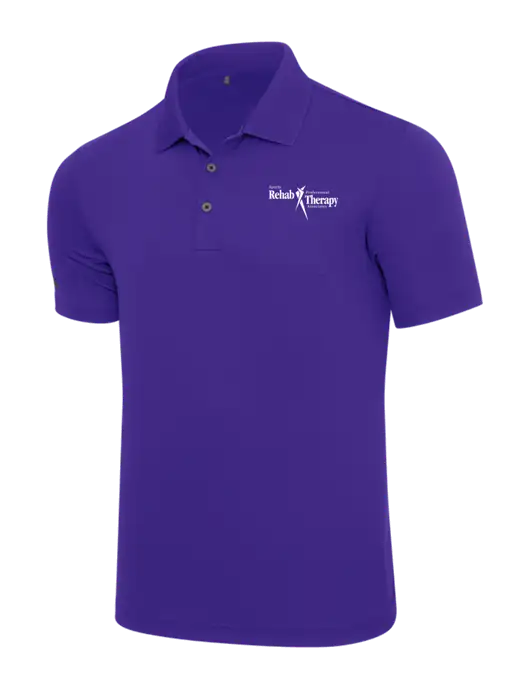 Adidas Purple  Performance Polo w/Sports Rehab Logo