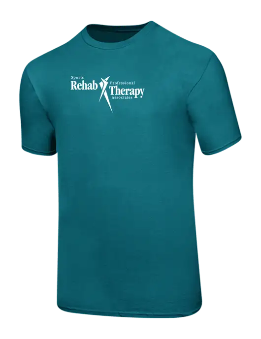 Ring Spun Teal 4.5 oz T-Shirt w/Sports Rehab Logo