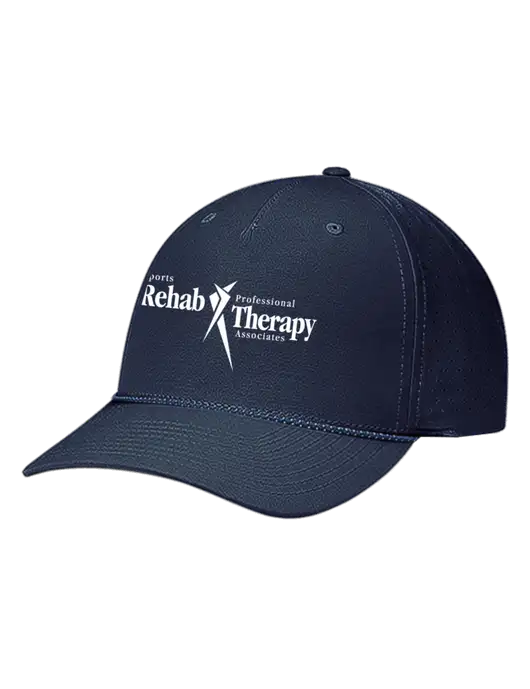 Richardson Laser Perf Performance Dark Navy/Navy-Grey-Blue Rope Cap w/Sports Rehab Logo