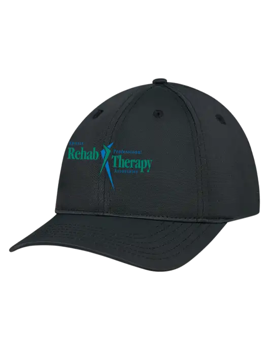 Black Nylon Twill Performance Cap w/Sports Rehab Logo