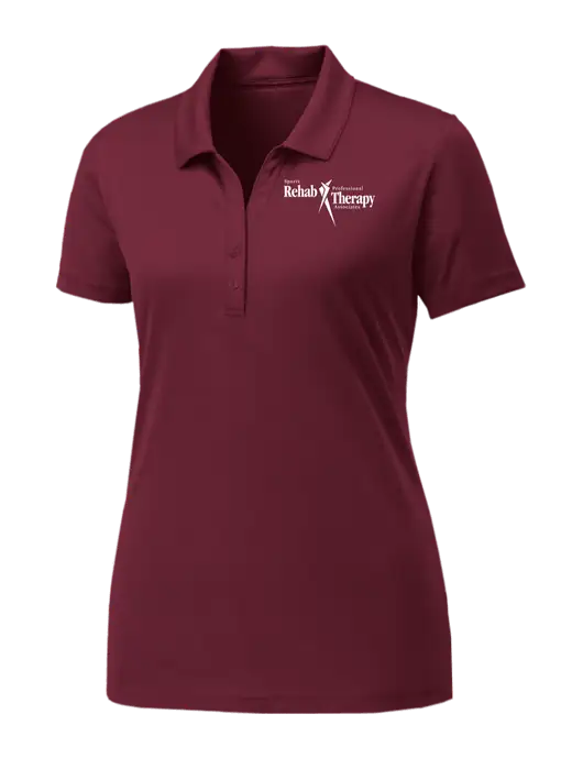 Womens Maroon PosiCharge Competitor Polo w/Sports Rehab Logo