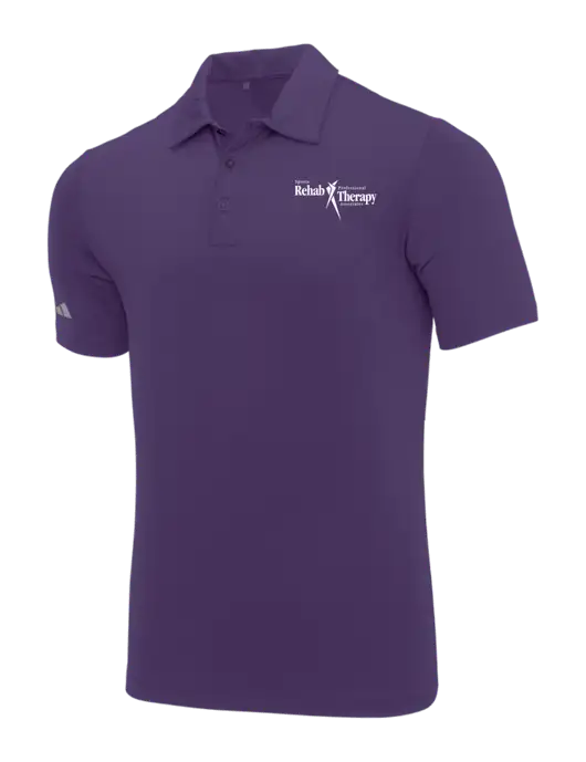 Adidas Purple Ultimate Solid Polo w/Sports Rehab Logo