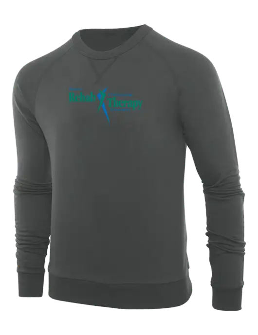 Allmade Charcoal Grey Organic French Terry Crewneck Sweatshirt w/Sports Rehab Logo