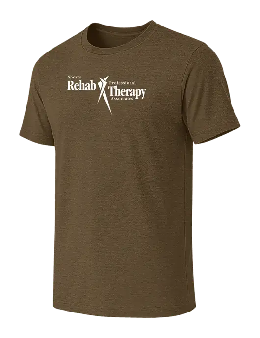 BELLA+CANVAS Heather Olive CVC Short Sleeve Tee w/Sports Rehab Logo