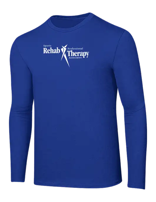 Ring Spun True Royal 4.5 oz Long Sleeve T-Shirt w/Sports Rehab Logo