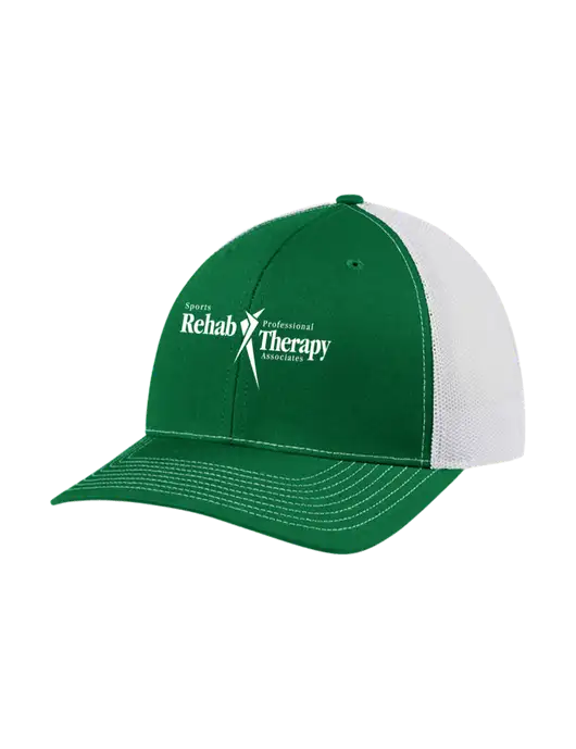Richardson Adjustable Snapback Original 112 Trucker Cap Kelly w/White Mesh w/Sports Rehab Logo