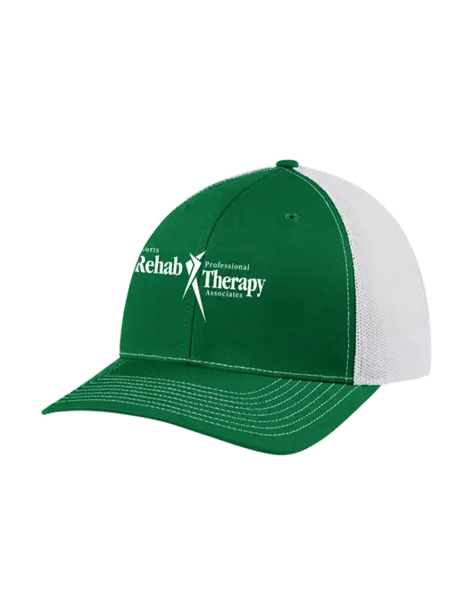 Richardson Adjustable Snapback Original 112 Trucker Cap Kelly w/White Mesh w/Sports Rehab Logo