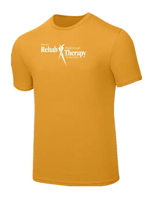 Seriously Soft Yellow Gold T-Shirt w/Sports Rehab Logo