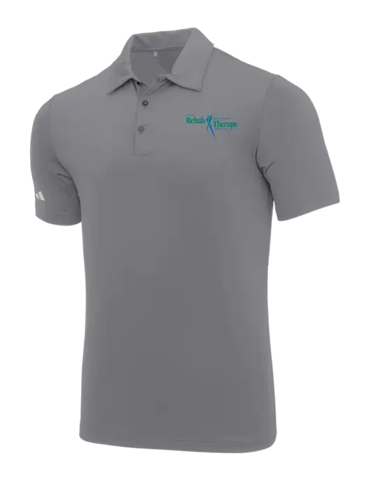 Adidas Medium Grey Ultimate Solid Polo w/Sports Rehab Logo
