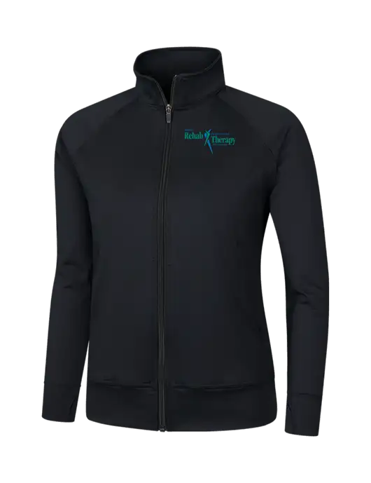 Womens Black NRG Fitness Jacket w/Sports Rehab Logo