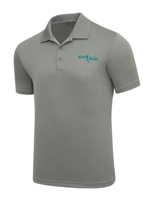 Adidas Medium Grey Performance Polo w/Sports Rehab Logo