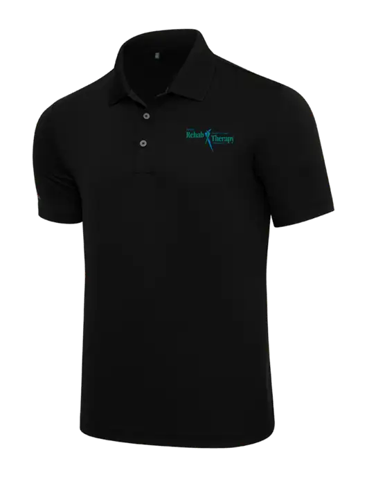 Adidas Black Performance Polo w/Sports Rehab Logo