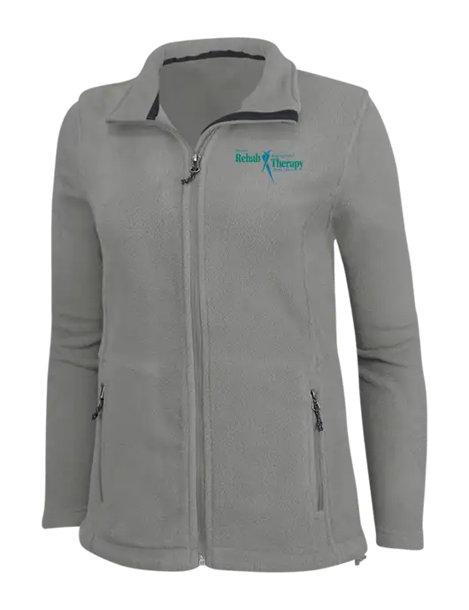 Womens Medium Grey Fleece Jacket w/Sports Rehab Logo