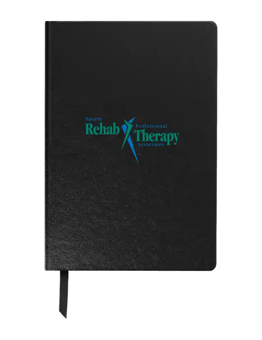 Achieve Black Hardcover Journal, 5.5 x 8.37 w/Sports Rehab Logo