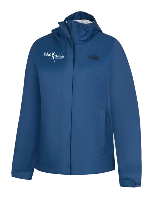 The North Face Womens Navy DryVent Rain Jacket w/Sports Rehab Logo