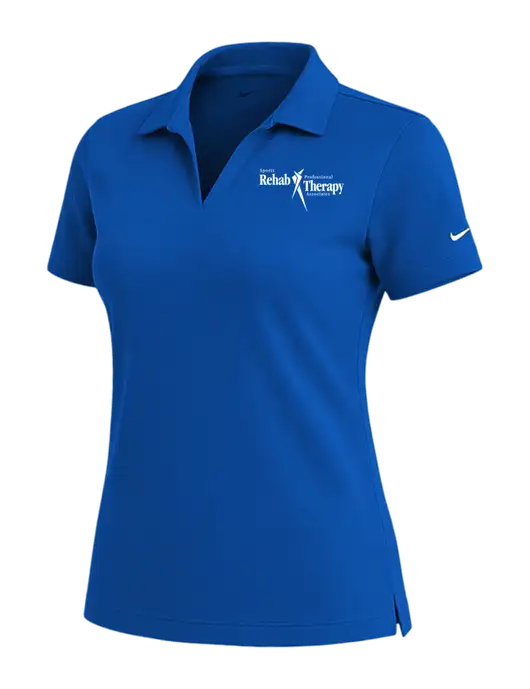 NIKE Royal Womens Dri-Fit Micro Pique Polo w/Sports Rehab Logo