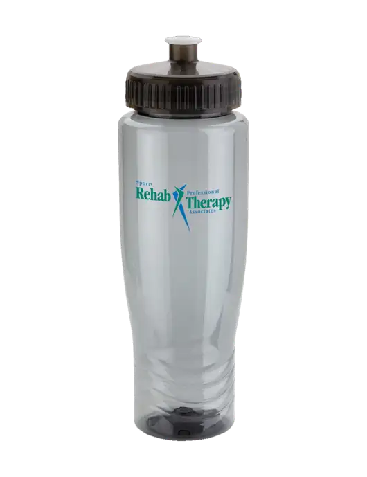 Roam Smoke 28 oz Eco-Polyclear Bottle with Push Pull Lid w/Sports Rehab Logo