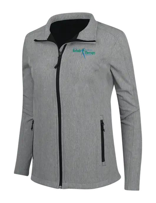 Medium Grey Heather Womens Core Soft Shell Jacket w/Sports Rehab Logo