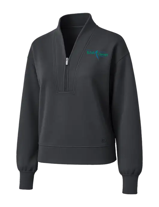OGIO Womens Dark Grey Transcend 1/4-Zip w/Sports Rehab Logo