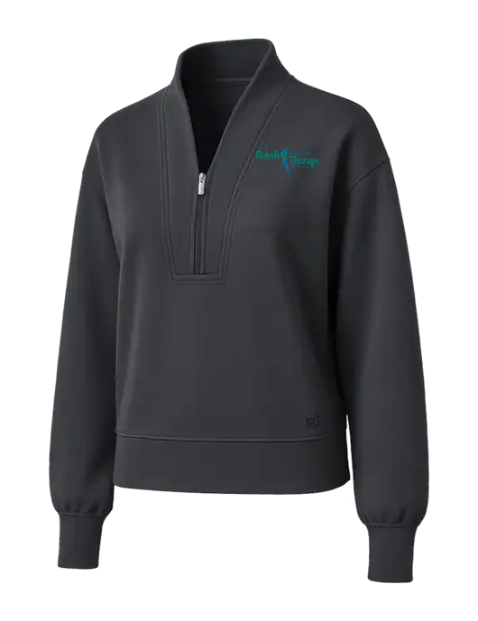 OGIO Womens Dark Grey Transcend 1/4-Zip w/Sports Rehab Logo