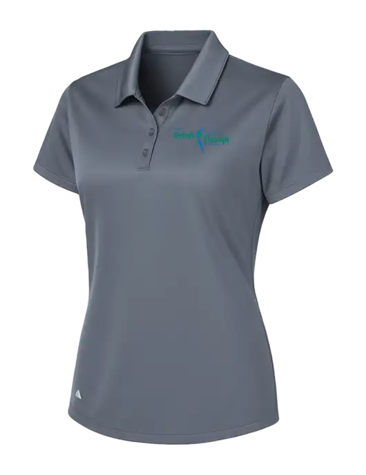 Adidas Medium Grey Womens Basic Sport Polo w/Sports Rehab Logo