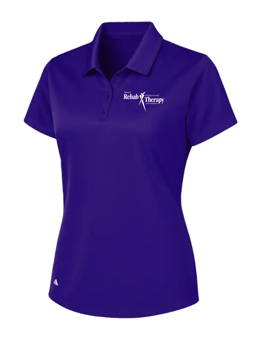 Adidas Purple Womens Basic Sport Polo w/Sports Rehab Logo