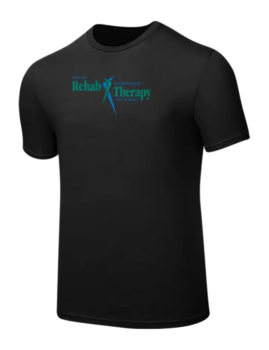Seriously Soft Black T-Shirt w/Sports Rehab Logo