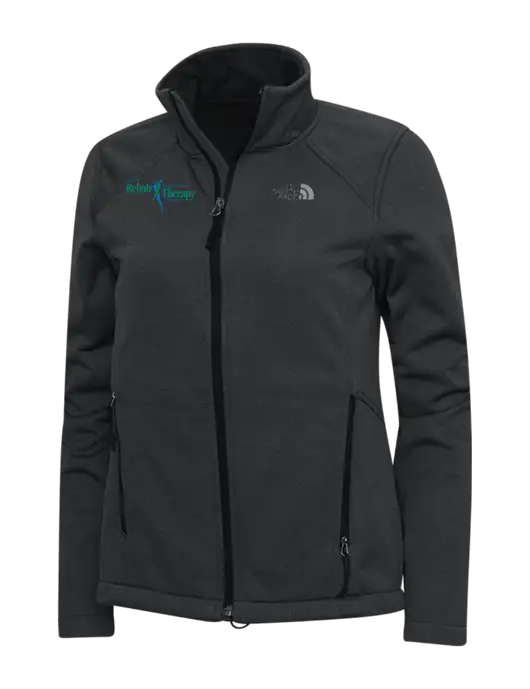 North Face Dark Grey Heather Womens Ridgewall Soft Shell Jacket w/Sports Rehab Logo