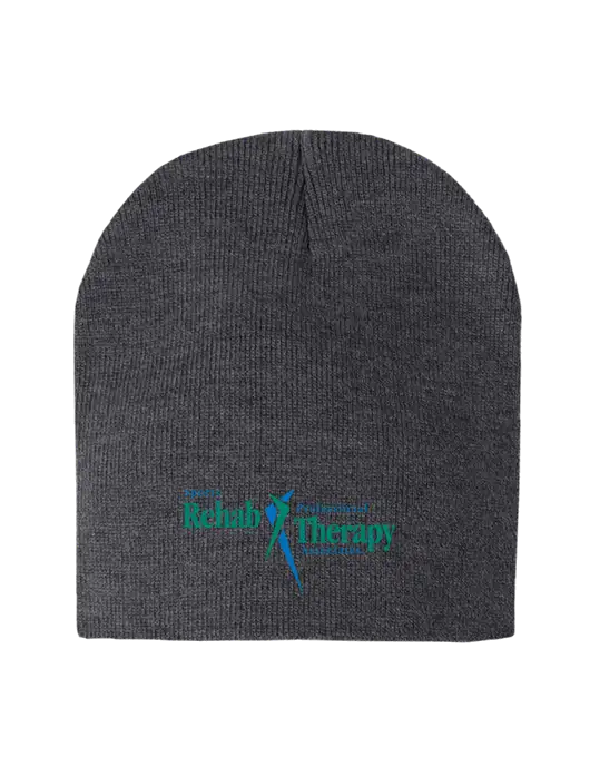 Charcoal Heather Element Knit Beanie w/Sports Rehab Logo