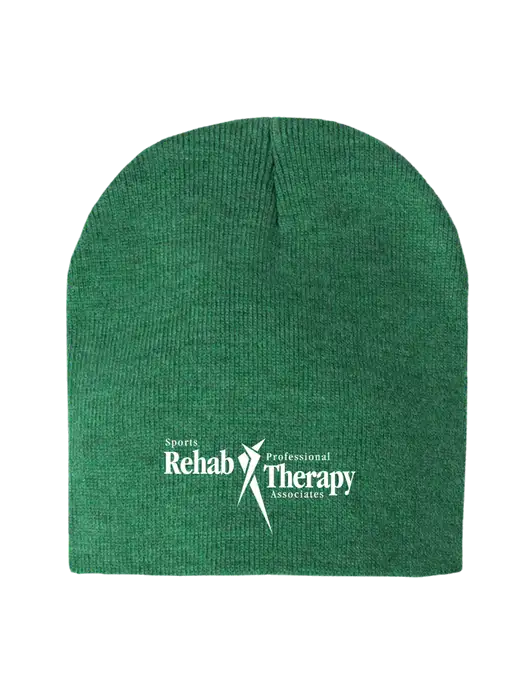 Kelly Green Heather Element Knit Beanie w/Sports Rehab Logo