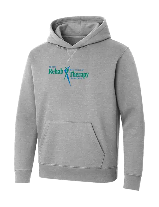 Allmade Granite Grey Heather Organic French Terry Pullover Hoodie w/Sports Rehab Logo