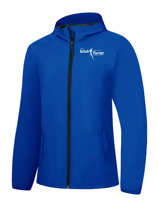Womens Royal Essential Rain Jacket w/Sports Rehab Logo