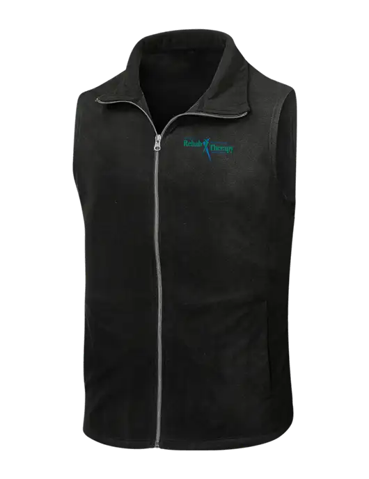 Black Microfleece Vest w/Sports Rehab Logo