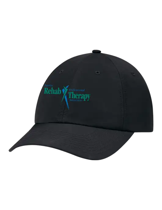Richardson Relaxed Performance Lite Black Cap w/Sports Rehab Logo