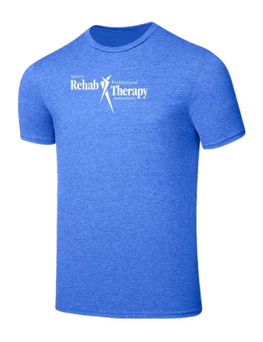 Seriously Soft Heathered Royal T-Shirt w/Sports Rehab Logo