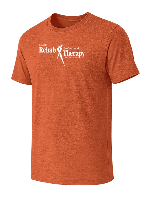 BELLA+CANVAS Heather Orange CVC Short Sleeve Tee w/Sports Rehab Logo