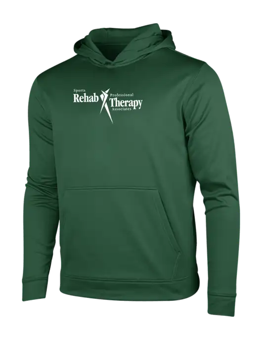 Forest Green Sport-Wick Fleece Hooded Pullover w/Sports Rehab Logo