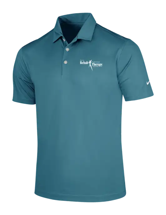 NIKE Dark Teal Dri-Fit Vertical Mesh Polo w/Sports Rehab Logo