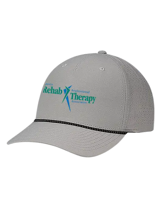 Richardson Laser Perf Performance Light Grey/Black-Grey Rope Cap w/Sports Rehab Logo