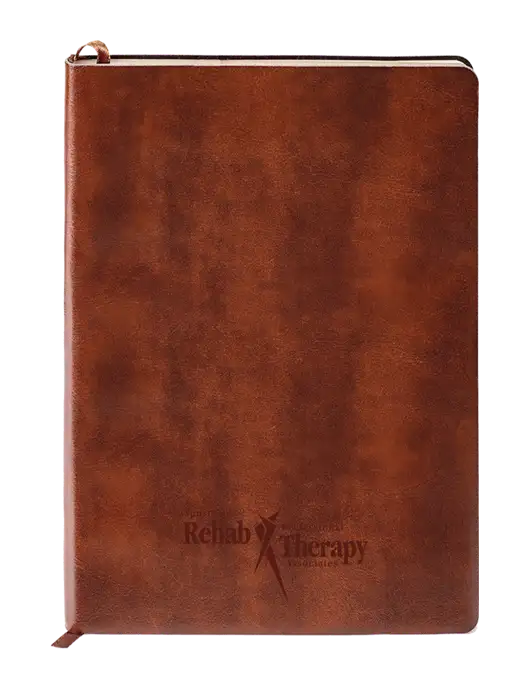 Fabrizio Brown Soft Cover 5.75 x 8.125 Journal w/Sports Rehab Logo