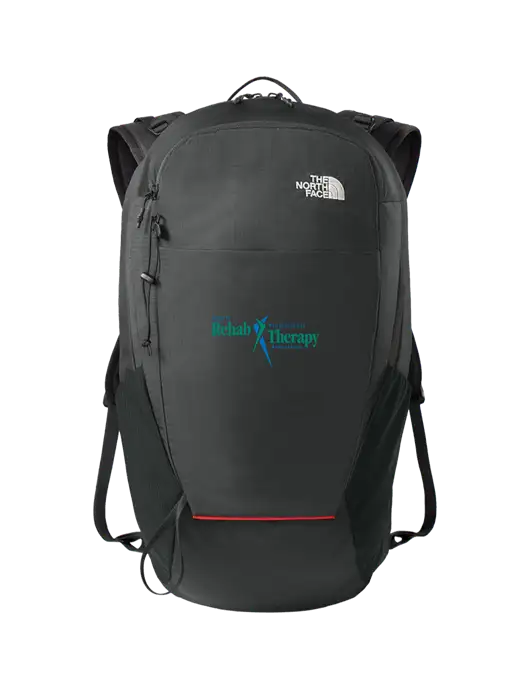 The North Face Dark Grey/Red Trim 18L Backpack w/Sports Rehab Logo