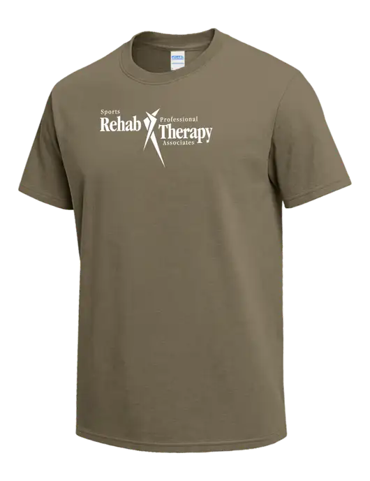 Olive Brown Heavyweight 6.1 oz T-Shirt w/Sports Rehab Logo
