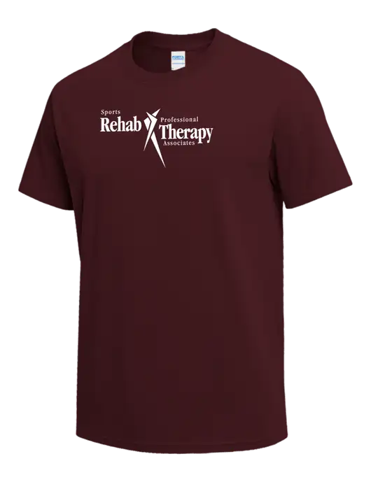 Maroon Heavyweight 6.1 oz T-Shirt w/Sports Rehab Logo